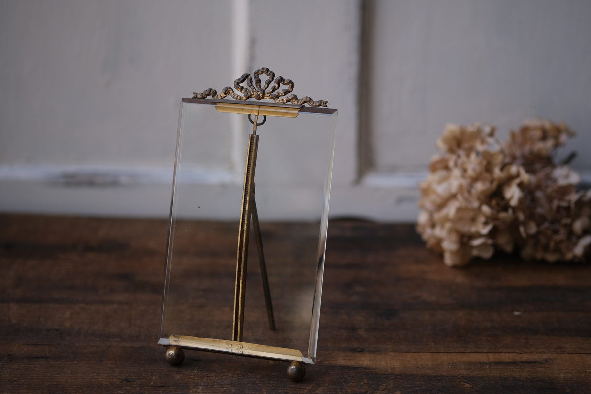 【最終値下げ】 フランスアンティーク オルモル装飾 小物入れ リボンガーランド真鍮製オルモル装飾